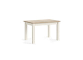 Modern Country Coconut Extending Table - closed